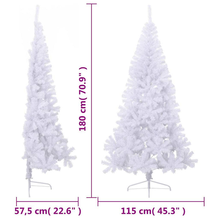 Brad de Crăciun artificial cu suport, alb, 180 cm, PVC WALTI