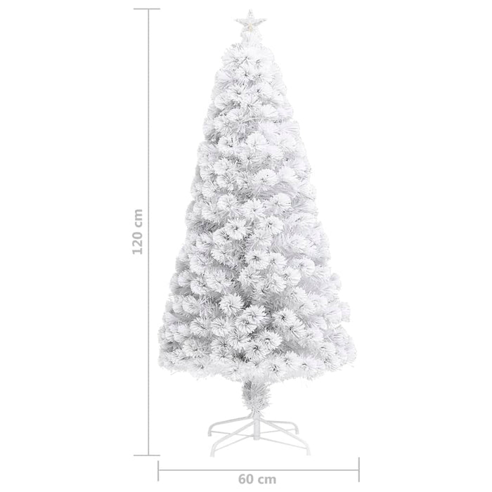 Brad de Crăciun artificial pre-iluminat alb 120 cm fibră optică - WALTI WALTI