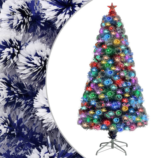 Brad Crăciun artificial luminat alb&albastru 120cm fibră optică - WALTI WALTI