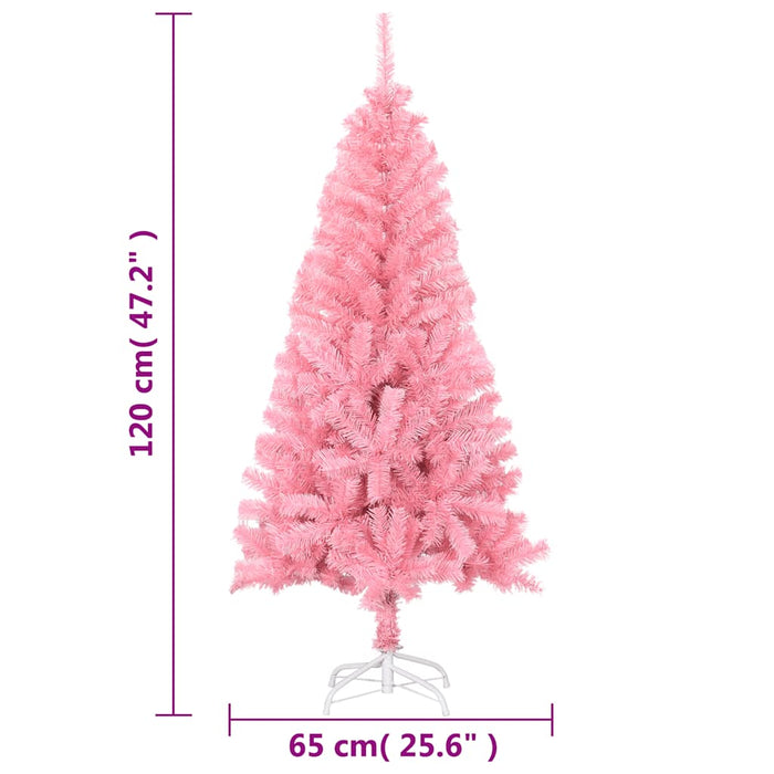 Brad de Crăciun artificial cu suport, roz, 120 cm, PVC - WALTI WALTI