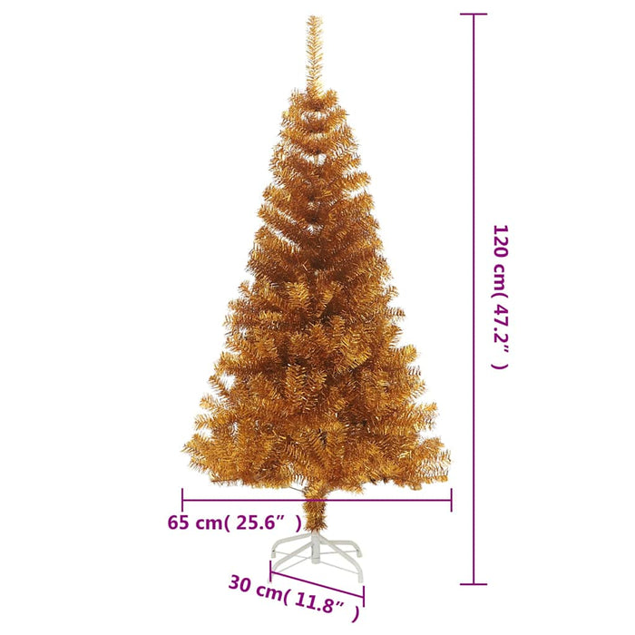 Pom de Crăciun artificial cu suport, auriu, 120 cm, PET WALTI