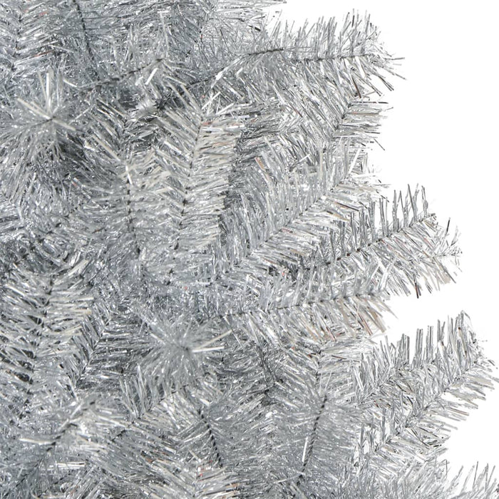 Pom de Crăciun artificial cu suport, argintiu, 120 cm PET - WALTI WALTI