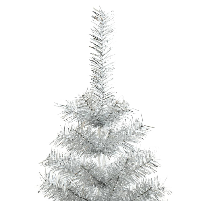 Pom de Crăciun artificial cu suport, argintiu, 240 cm, PET - WALTI WALTI
