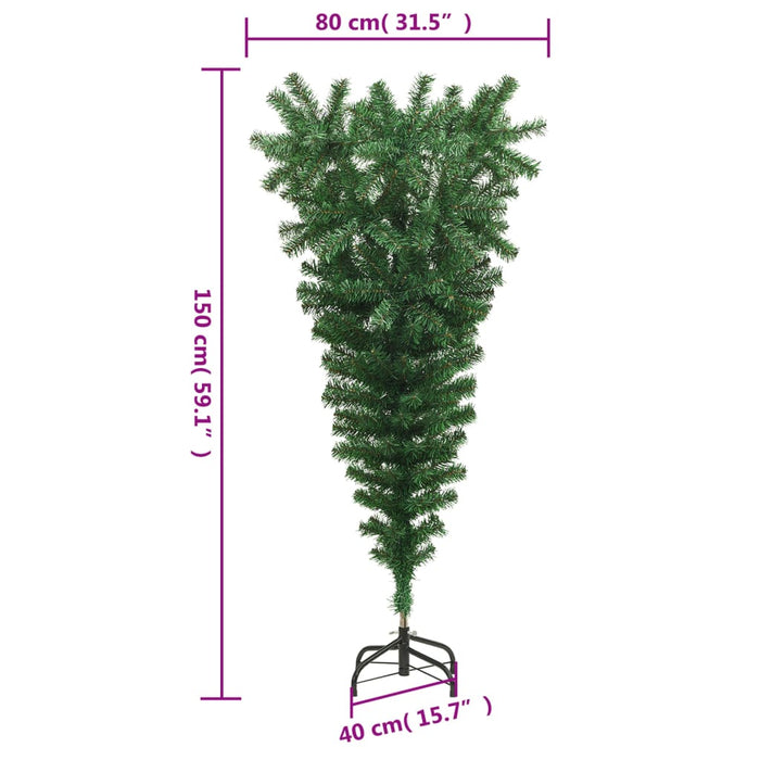 Pom de Crăciun artificial inversat, cu suport, verde, 150 cm WALTI
