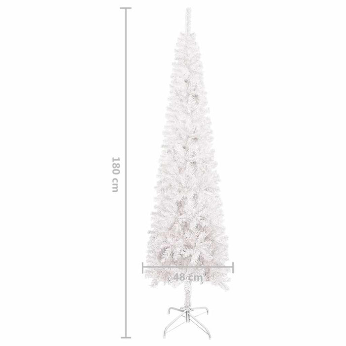 Brad de Crăciun artificial subțire, alb, 180 cm WALTI