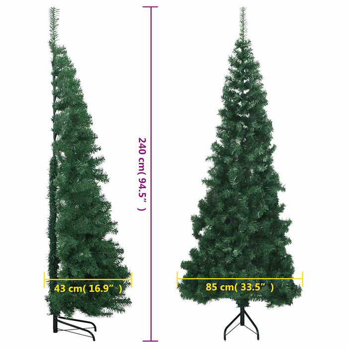 Brad de Crăciun artificial de colț, verde, 240 cm, PVC - WALTI WALTI