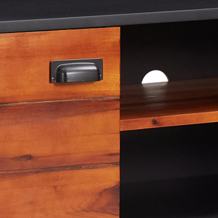 Comodă TV, 110x35x50 cm, lemn masiv de acacia și MDF WALTI