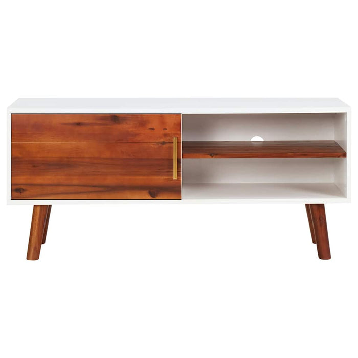 Comodă TV, 110x35x50 cm, lemn masiv de acacia și MDF WALTI