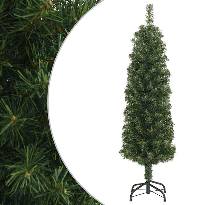Brad de Crăciun artificial slim cu suport, verde, 120 cm, PVC - WALTI WALTI