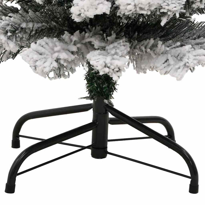 Brad de Crăciun artificial slim, cu zăpadă, verde, 120 cm, PVC - WALTI WALTI