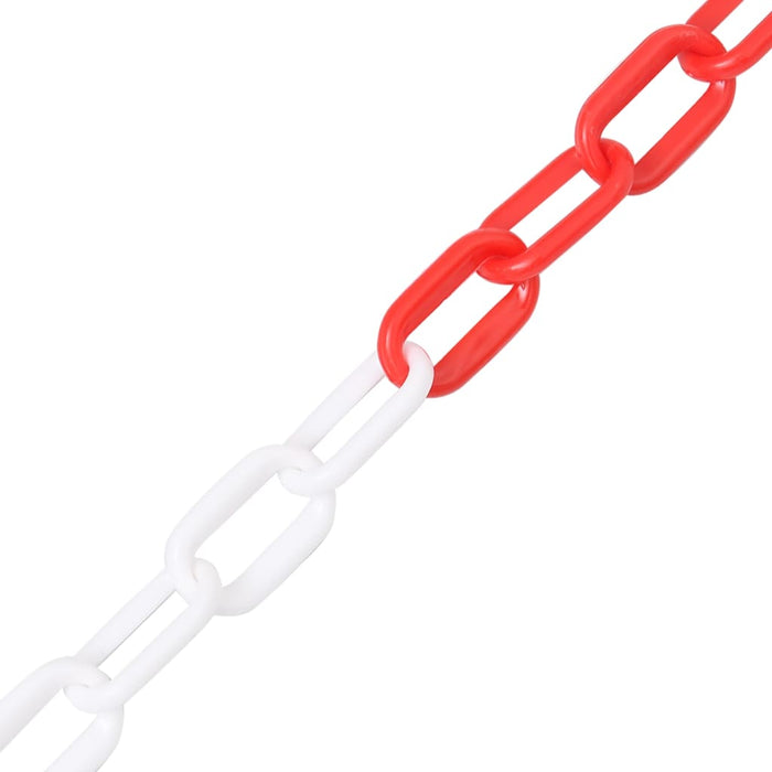 Lanț de avertizare, roșu și alb, 100 m, Ø6 mm, plastic - WALTI WALTI