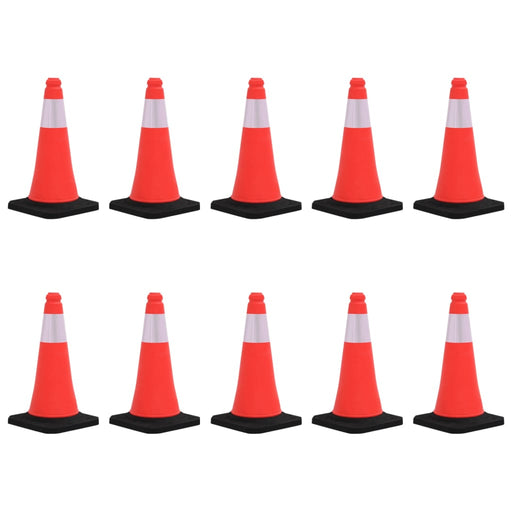 Conuri de trafic reflectorizante cu baze grele, 10 buc., 50 cm - WALTI WALTI