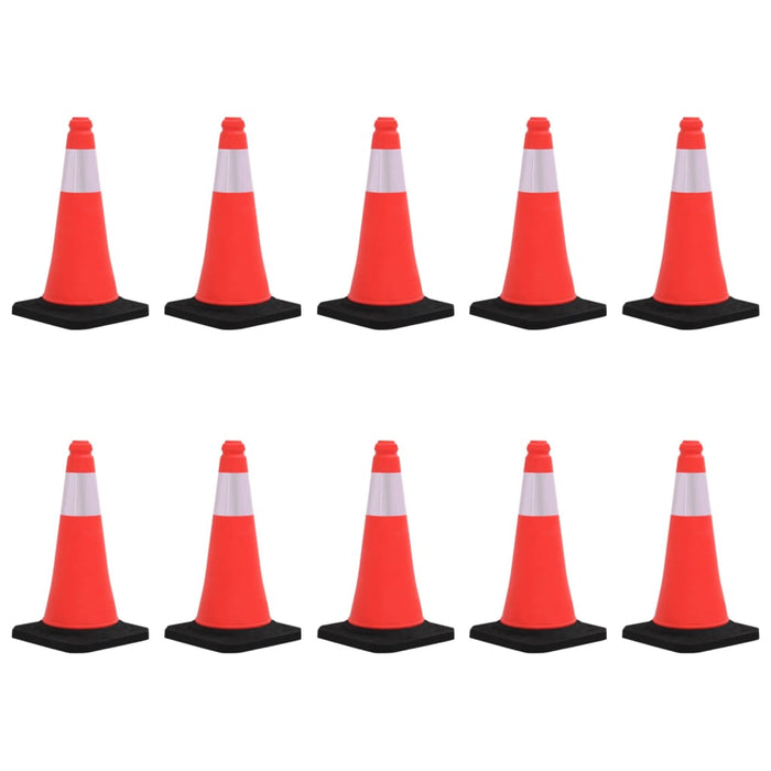 Conuri de trafic reflectorizante cu baze grele, 10 buc., 50 cm - WALTI WALTI