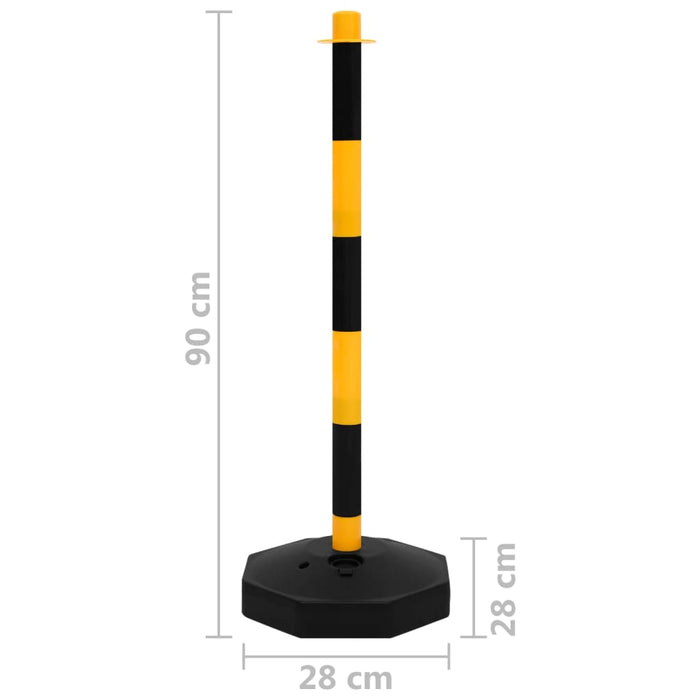 Set stâlp semnalizare trafic, cu lanț din plastic de 10 m - WALTI WALTI