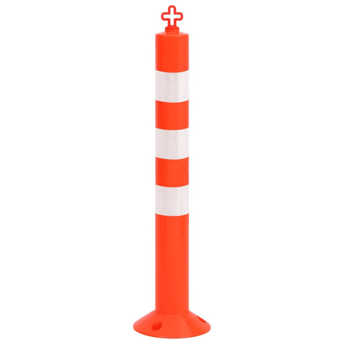 Bornă de control trafic cu lanţ, 4 buc., 75 cm, PE WALTI