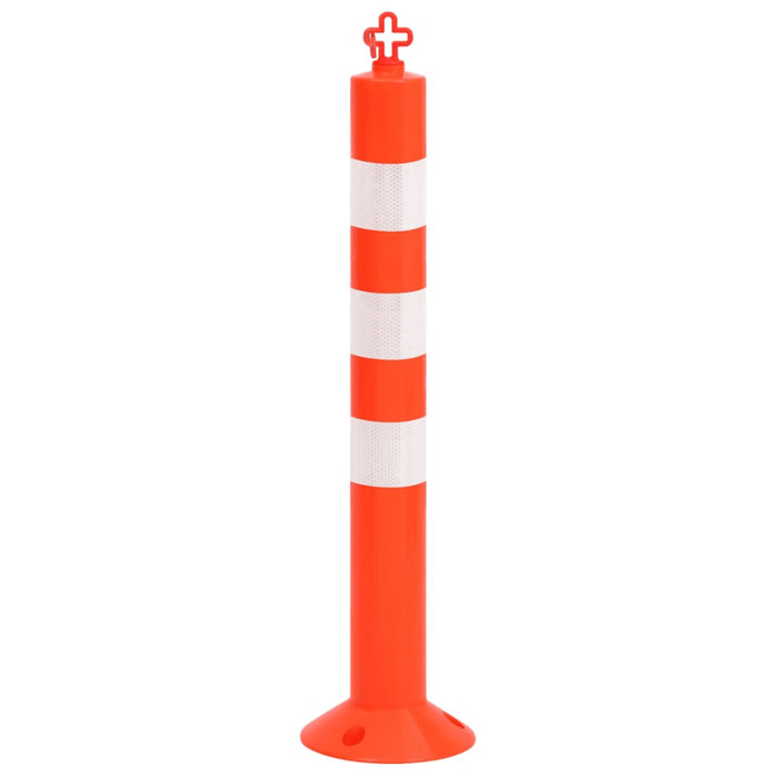 Bornă de control trafic cu lanţ, 10 buc., 75 cm, PE - WALTI WALTI