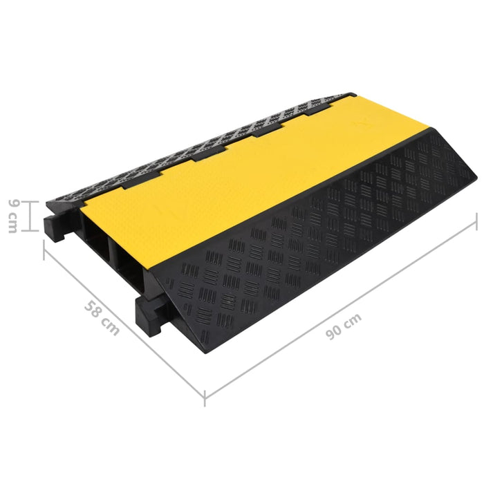Rampă de protecție cabluri, 2 canale, 90 cm, cauciuc - WALTI WALTI