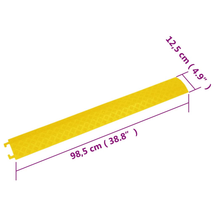 Rampe de protecție pentru cabluri, 4 buc., galben, 98,5 cm WALTI