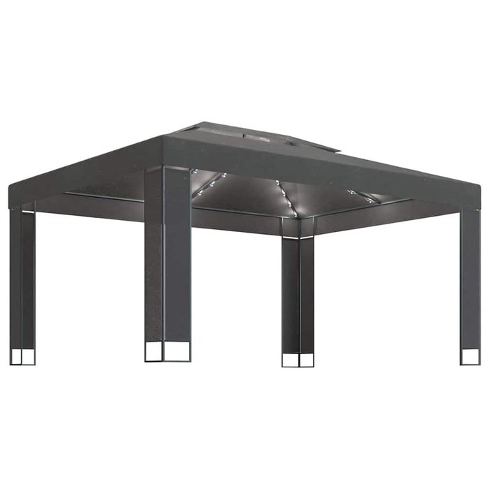 Pavilion cu șir de lumini LED, antracit, 3x4 m WALTI