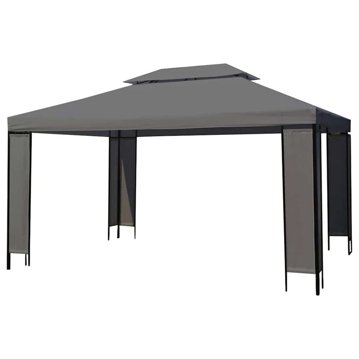 Pavilion cu șir de lumini LED, antracit, 3x4 m WALTI