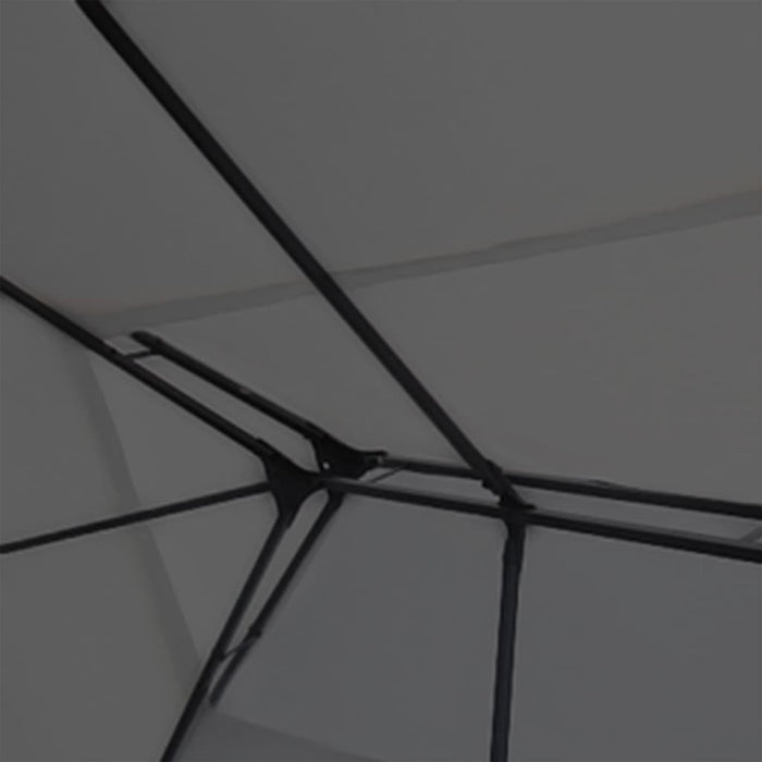 Pavilion cu șir de lumini LED, antracit, 3x4 m WALTI