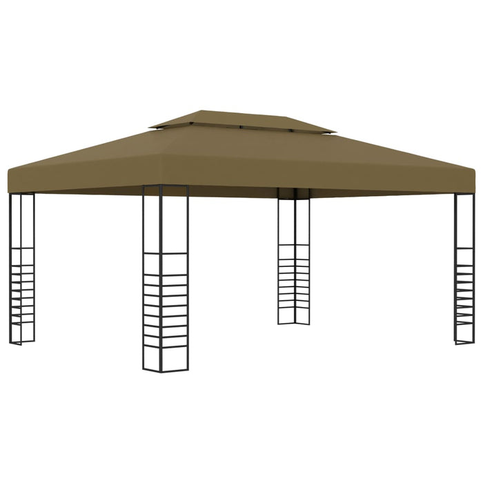 Pavilion cu șiruri de lumini LED, gri taupe, 3x4m - WALTI WALTI