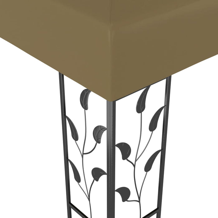 Pavilion cu șiruri de lumini LED, gri taupe, 3x3m, - WALTI WALTI