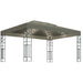 Pavilion cu acoperiș dublu & lumini LED, gri taupe, 3x4m - WALTI WALTI
