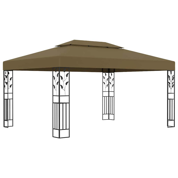 Pavilion cu acoperiș dublu & lumini LED, gri taupe, 3x4m - WALTI WALTI