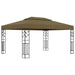 Pavilion cu acoperiș dublu & lumini LED, gri taupe, 3x4m - WALTI WALTI