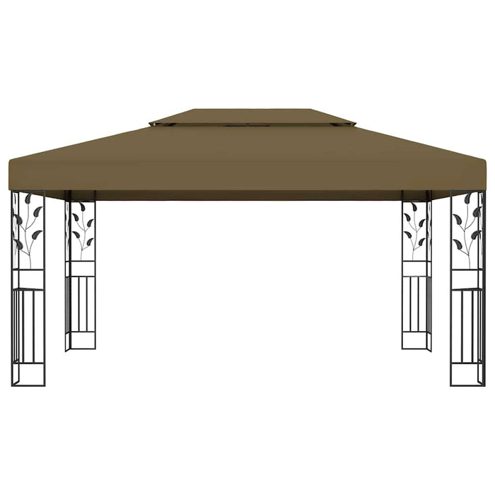 Pavilion cu acoperiș dublu & lumini LED, gri taupe, 3x4m - WALTI WALTI
