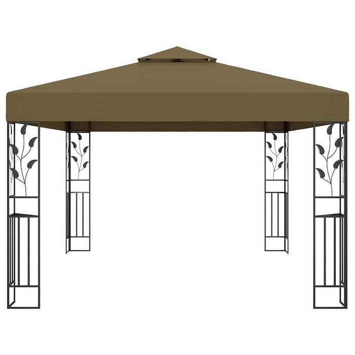 Pavilion cu acoperiș dublu & lumini LED, gri taupe, 3x4m - WALTI WALTI