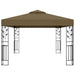 Pavilion cu acoperiș dublu & lumini LED, gri taupe, 3x4m - WALTI WALTI