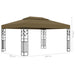 Pavilion cu acoperiș dublu & lumini LED, gri taupe, 3x4m - WALTI WALTI