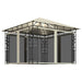 Pavilion cu plasă anti-țânțari & lumini LED crem 3x3x2,73m - WALTI WALTI