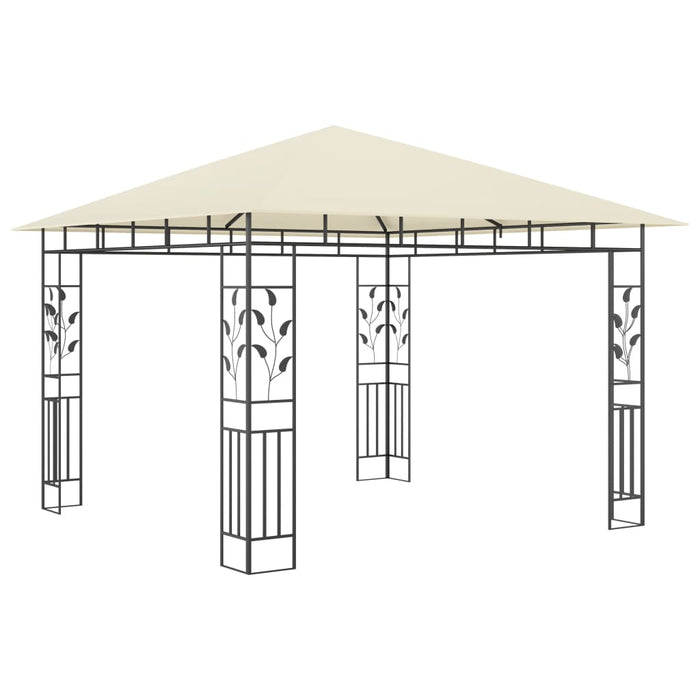 Pavilion cu plasă anti-țânțari & lumini LED crem 3x3x2,73m - WALTI WALTI
