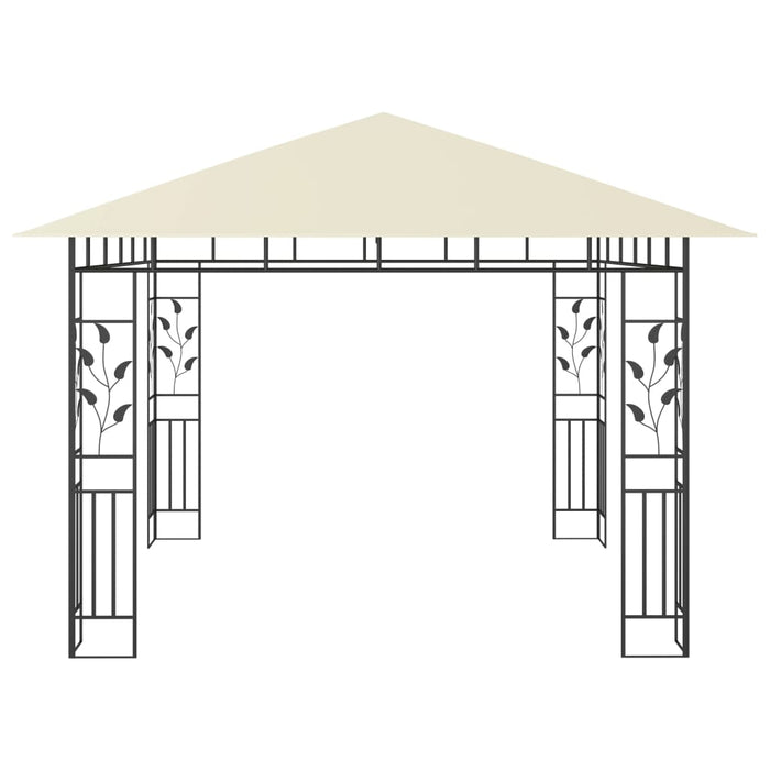 Pavilion cu plasă anti-țânțari & lumini LED crem 3x3x2,73m - WALTI WALTI