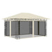 Pavilion cu plasă anti-țânțari & lumini LED crem 4x3x2,73m - WALTI WALTI