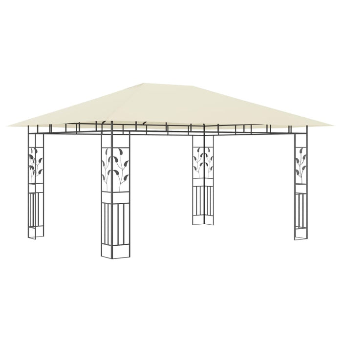 Pavilion cu plasă anti-țânțari & lumini LED crem 4x3x2,73m - WALTI WALTI