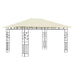 Pavilion cu plasă anti-țânțari & lumini LED crem 4x3x2,73m - WALTI WALTI