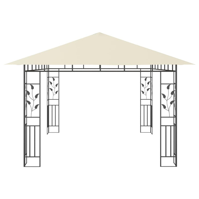 Pavilion cu plasă anti-țânțari & lumini LED crem 4x3x2,73m - WALTI WALTI