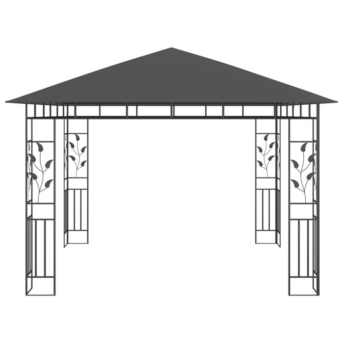 Pavilion cu plasă anti-țânțari&lumini LED, antracit, 3x3x2,73 m - WALTI WALTI