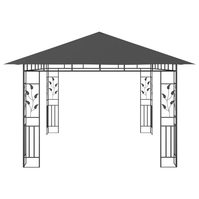 Pavilion cu plasă anti-țânțari&lumini LED, antracit, 4x3x2,73 m - WALTI WALTI