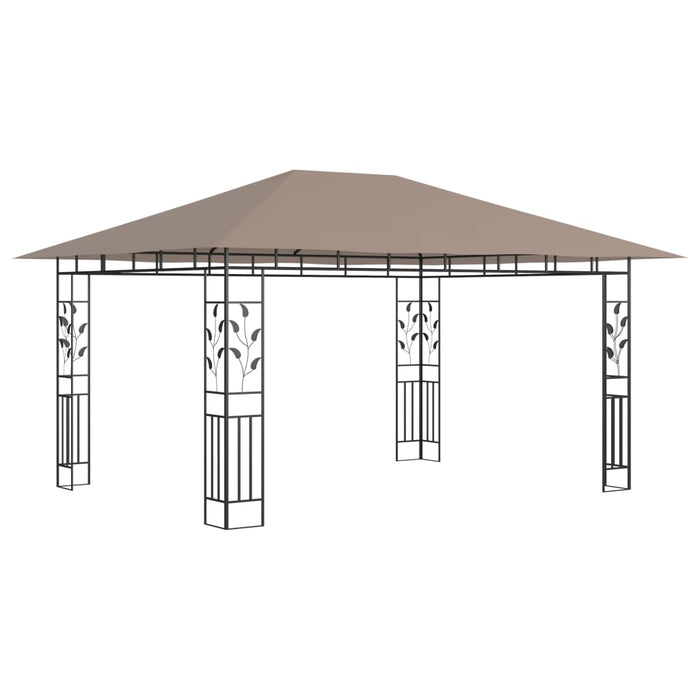 Pavilion cu plasă anti-țânțari&lumini LED,gri taupe, 4x3x2,73 m - WALTI WALTI