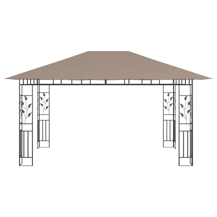 Pavilion cu plasă anti-țânțari&lumini LED,gri taupe, 4x3x2,73 m - WALTI WALTI