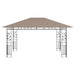 Pavilion cu plasă anti-țânțari&lumini LED,gri taupe, 4x3x2,73 m - WALTI WALTI