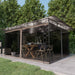 Pavilion cu plasă anti-țânțari&lumini LED,gri taupe, 4x3x2,73 m - WALTI WALTI