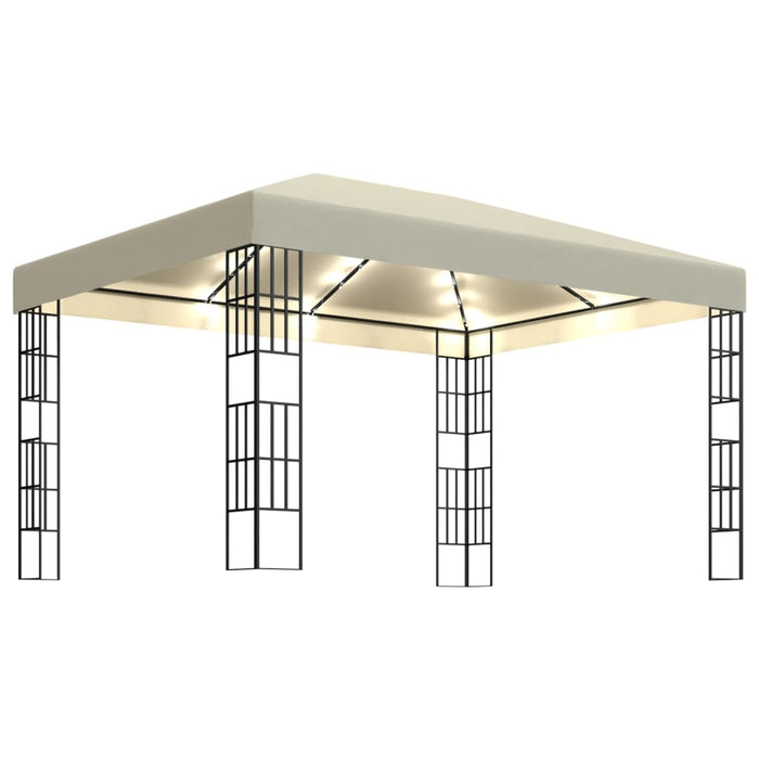 Pavilion cu șir de lumini LED, crem, 3x4 m WALTI