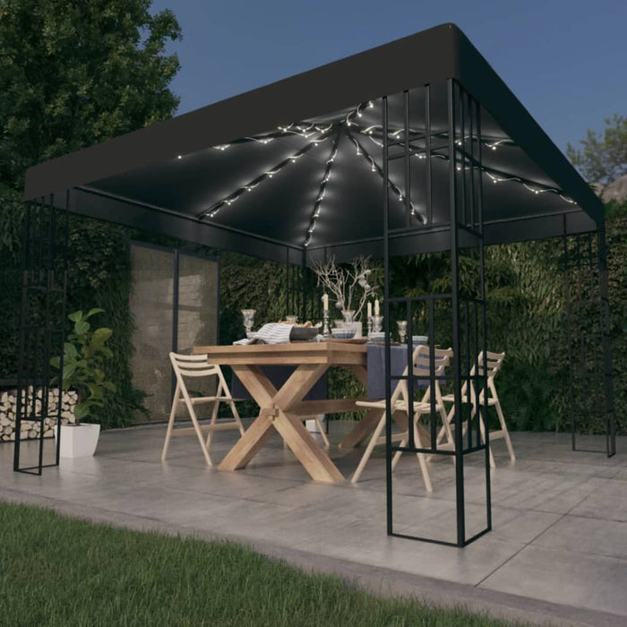 Pavilion cu șir de lumini LED, antracit, 3x3 m - WALTI WALTI