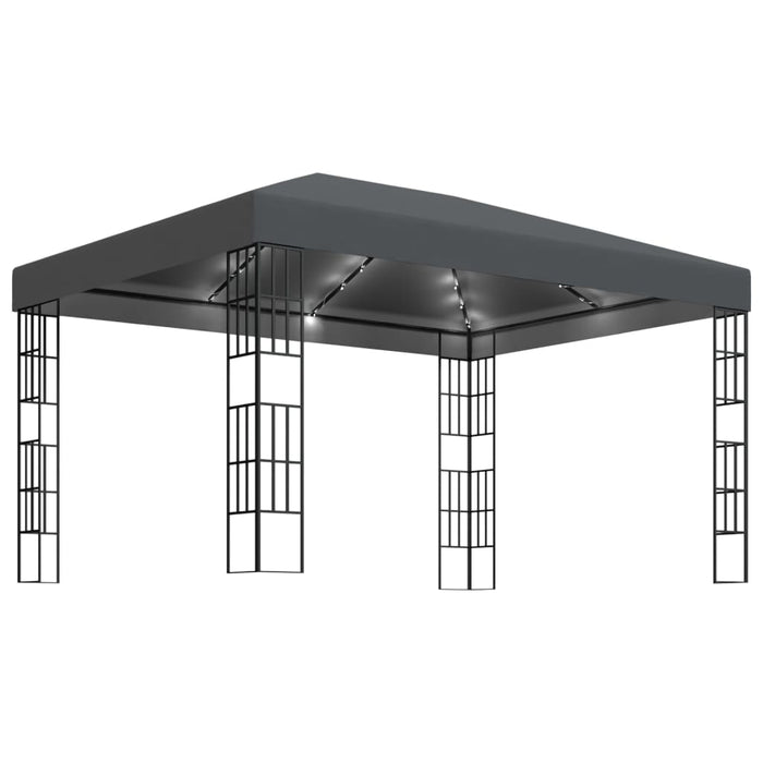 Pavilion cu șir de lumini LED, antracit, 3x4 m - WALTI WALTI